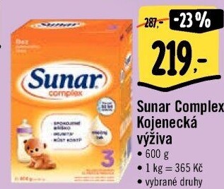 Kojenecké mléko Sunar Complex