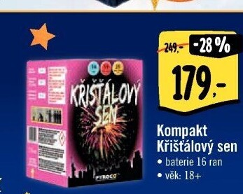 Ohňostroj Křišťálový sen Pyroco