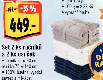 Set ručníků a osušek