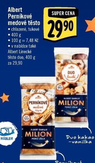 Těsto perníkové medové Albert