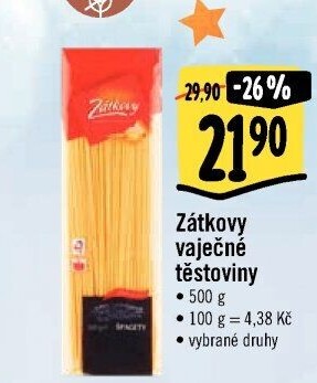 Těstoviny vaječné Zátkovy