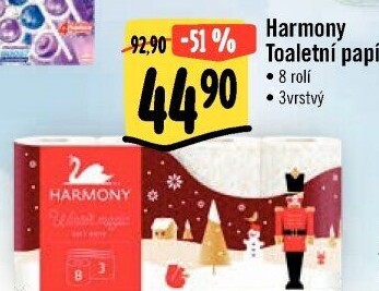 Toaletní papír 3vrstvý Harmony