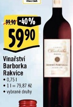 Vína Vinařství Barborka