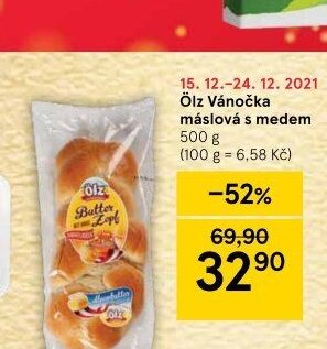 Ölz Vánočka máslová s medem