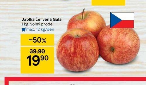 Jablka červená Gala