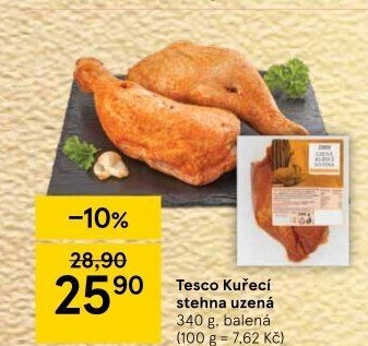 Kuřecí stehna uzená Tesco
