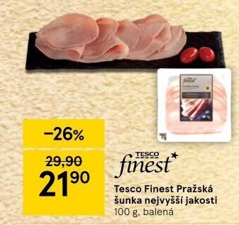 Šunka pražská nejvyšší jakosti Tesco Finest