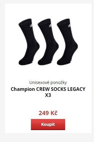 Unisexové ponožky Champion CREW SOCKS LEGACY X3