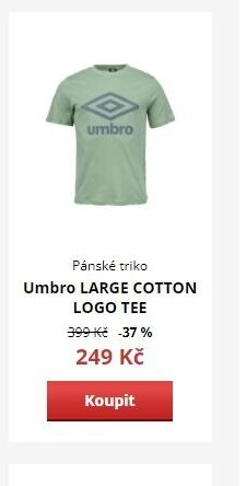 Pánské triko Umbro LARGE COTTON LOGO TEE