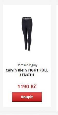 Dámské legíny Calvin Klein TIGHT FULL LENGTH