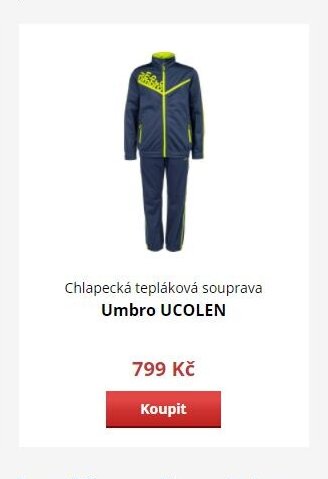 Chlapecká tepláková souprava Umbro UCOLEN