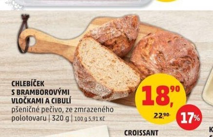 CHLEBÍČEK S BRAMBOROVÝMI VLOČKAMI A CIBULÍ