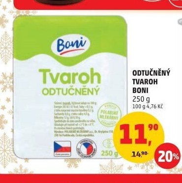 ODTUČNĚNÝ TVAROH BONI