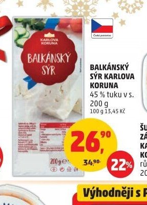 BALKÁNSKÝ SÝR KARLOVA KORUNA