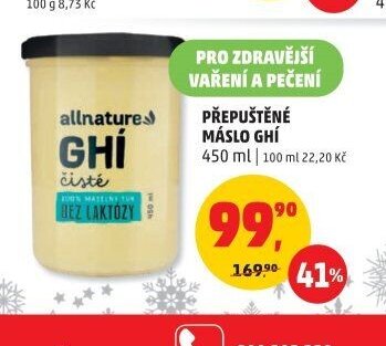 Přepuštěné máslo Ghí