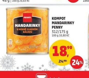 Kompot mandarinky Penny