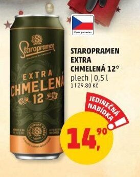 STAROPRAMEN EXTRA CHMELENÁ 12*
