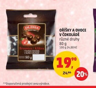 OŘÍŠKY A OVOCE V ČOKOLÁDĚ
