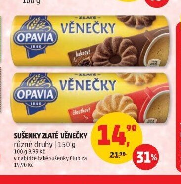 Sušenky Zlaté věnečky