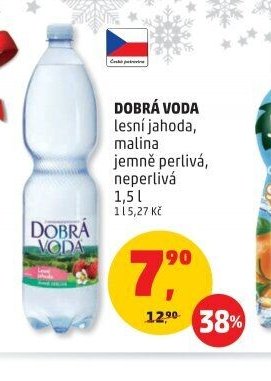 DOBRÁ VODA lesní jahoda, malina jemně perlivá, neperlivá 1,5 l