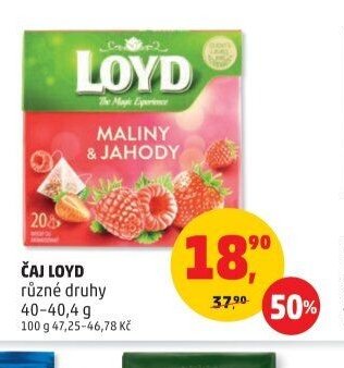 ČAJ LOYD různé druhy 40-40,4 g