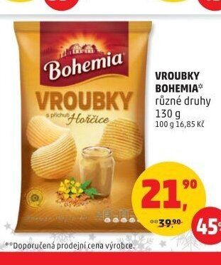 VROUBKY BOHEMIA různé druhy 130 g