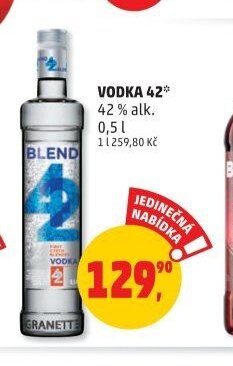 VODKA 42 42 % alk. 0,5 l