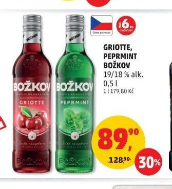 GRIOTTE, PEPRMINT BOŽKOV 19/18 % alk. 0,5 l