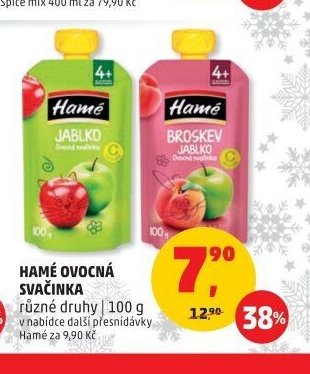 Hamé ovocná svačinka jablko