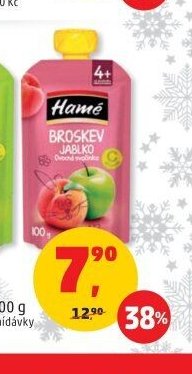 Hamé ovocná svačinka broskev jablko