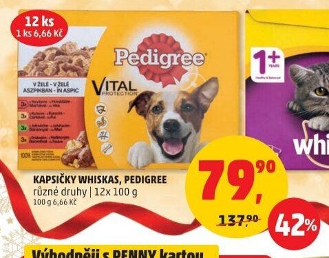 Kapsičky Whiskas, Pedigree
