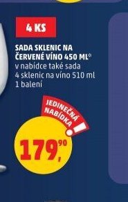 Sada sklenic na červené víno 450 ml