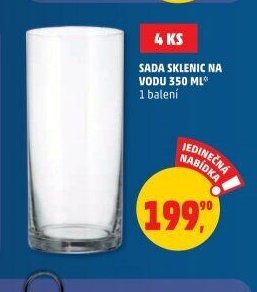 Sada sklenic na vodu 350 ml