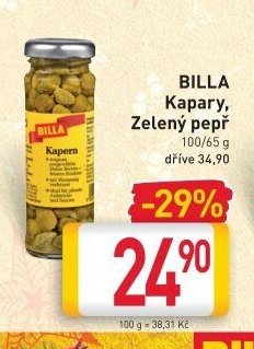 BILLA Kapary, Zelený pepř
