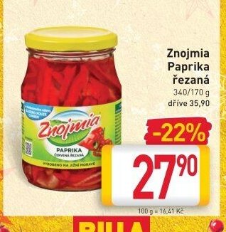 Znojmia Paprika řezaná
