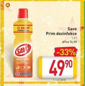 Savo Prim dezinfekce 1,2 l