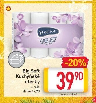 Big Soft Kuchyňské utěrky 4 role