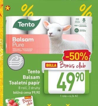 Tento Balsam Toaletní papír 8 rolí