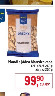Mandle jádra blanšírovaná
