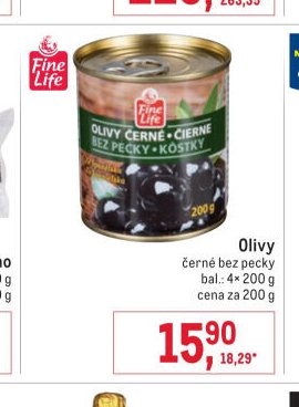 Olivy černé bez pecky