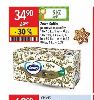 Zewa Softis papírové kapesníky