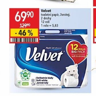 Velvet toaletní papír