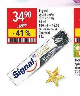 Signal zubní pasta a zubní kartáček
