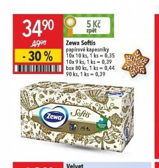 Zewa Softis papírové kapesníky