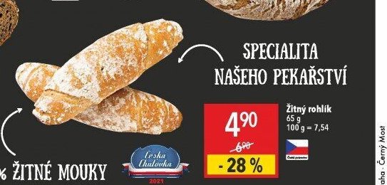Žitný rohlík 65 g