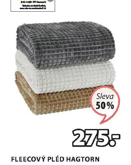 FLEECOVÝ PLÉD HAGTORN - Jysk akcniletaky.com