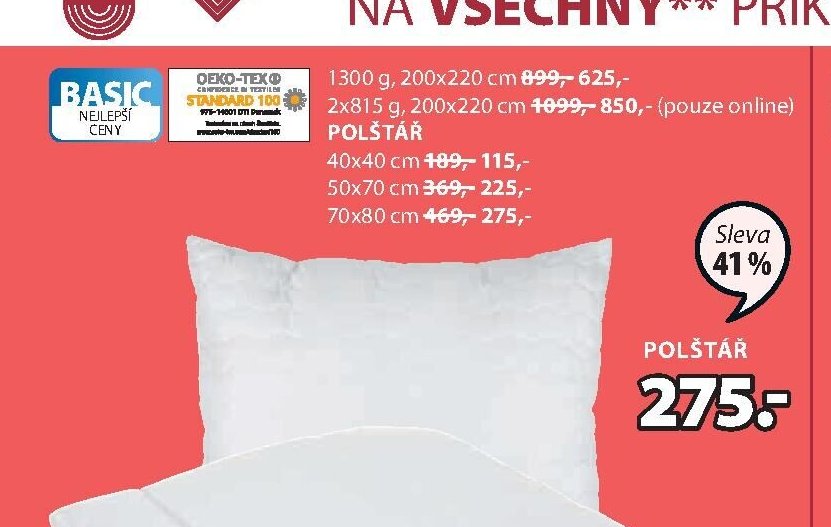 BASIC Polštář - Jysk akcniletaky.com