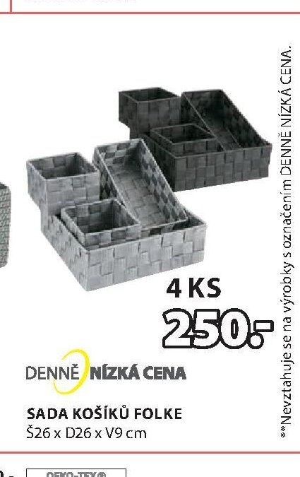 Sada košíků Folke - Jysk akcniletaky.com