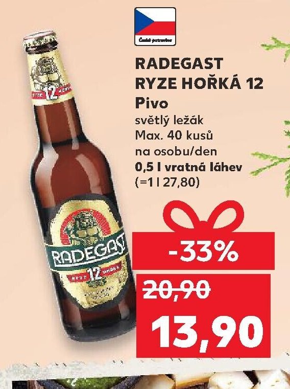 Radegast Ryze Hořká 12 Pivo