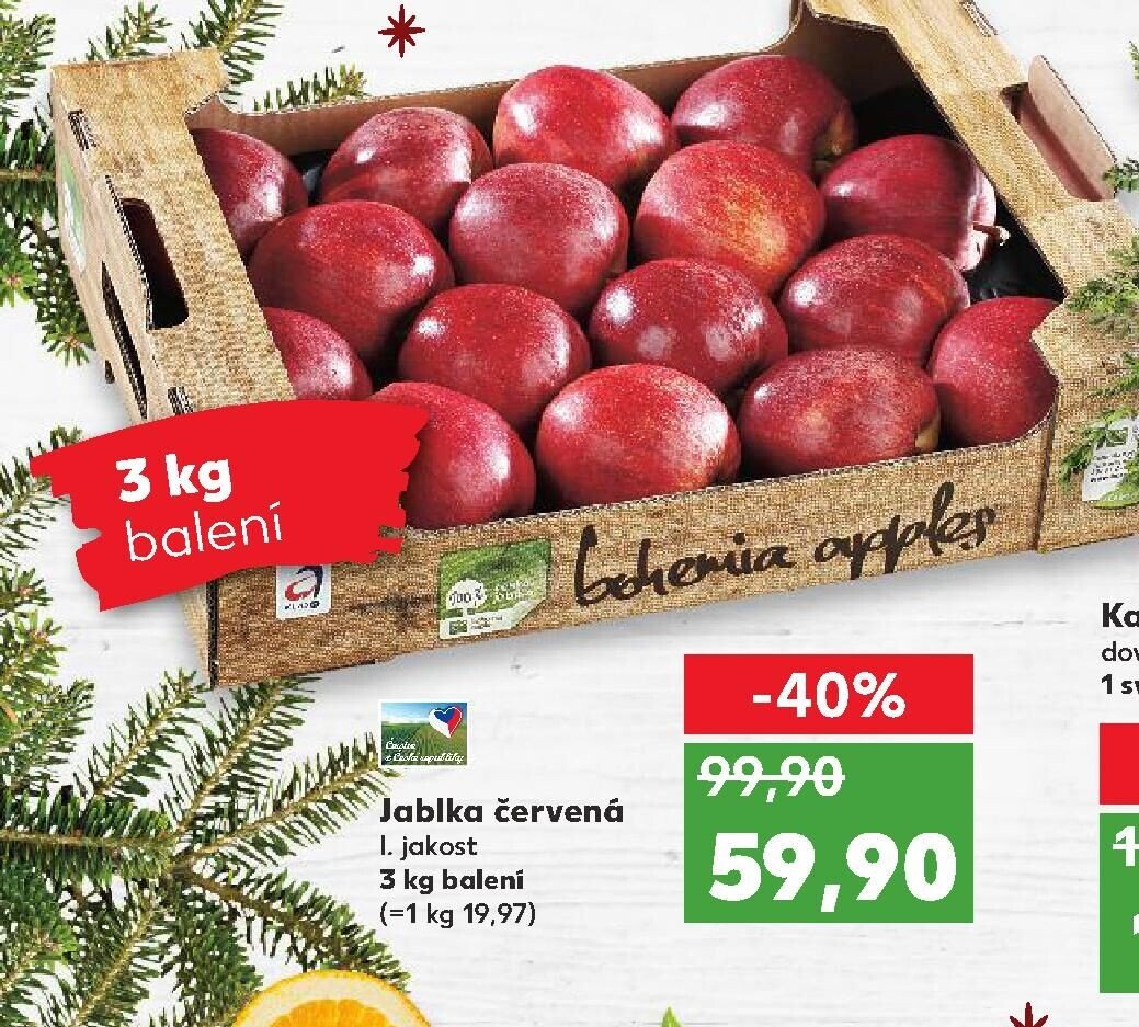 Jablka červená, 3 kg balení